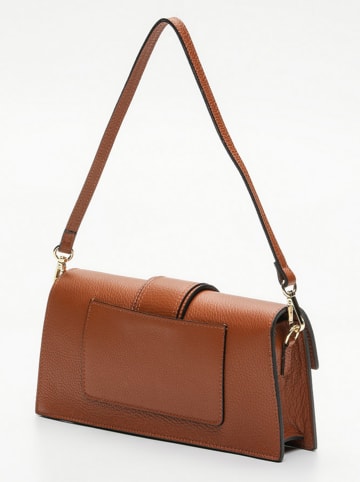 Victor & Hugo Paris Leder-Schultertasche "Shana" in Camel - (B)28 x (H)13 x (T)6,5 cm