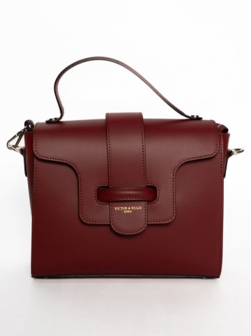 Victor & Hugo Paris Leder-Henkeltasche "Ariel" in Bordeaux - (B)26,5 x (H)23 x (T)8 cm