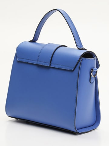 Victor & Hugo Paris Skórzana torebka "Ariel" w kolorze niebieskim - 26,5 x 23 x 8 cm