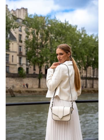 Victor & Hugo Paris Leder-Umhängetasche "Julia" in Weiß - (B)22 x (H)16 x (T)5,5 cm