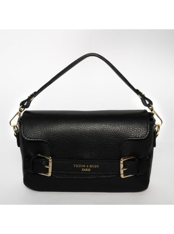 Victor & Hugo Paris Leren schoudertas "Lyana" zwart - (B)22 x (H)15 x (D)6 cm