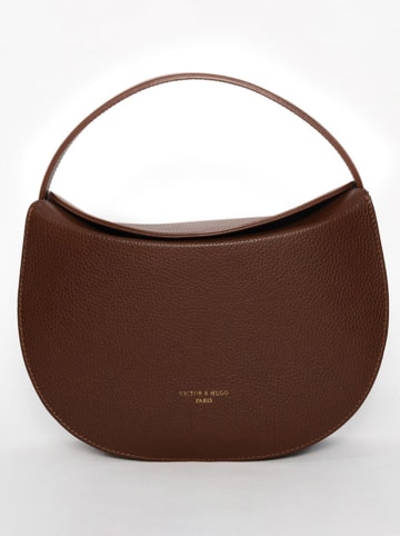Victor & Hugo Paris Leren handtas "Alexa" bruin - (B)30 x (H)19 x (D)7,5 cm