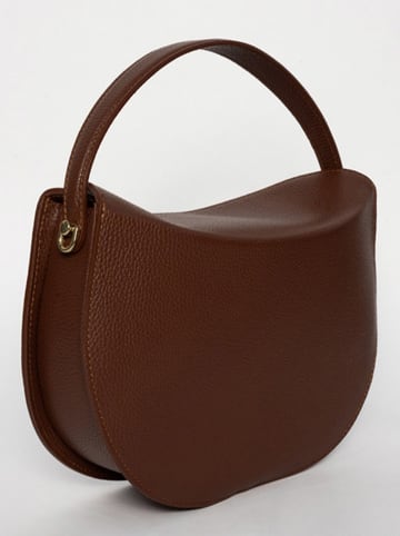 Victor & Hugo Paris Leder-Henkeltasche "Alexa" in Braun - (B)30 x (H)19 x (T)7,5 cm