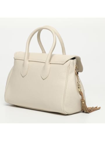 Victor & Hugo Paris Leder-Henkeltasche "Bagatelle" in Creme - (B)31 x (H)23 x (T)9 cm