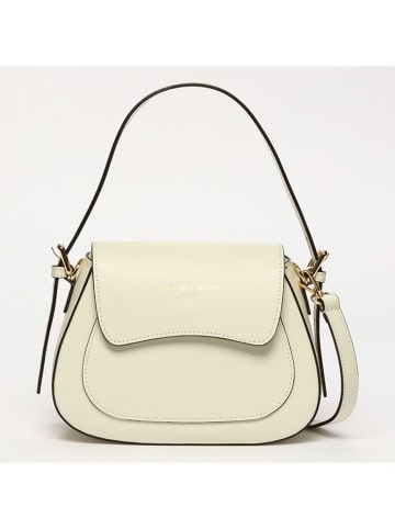 Victor & Hugo Paris Leder-Henkeltasche "Laura" in Weiß - (B)23 x (H)18 x (T)9 cm