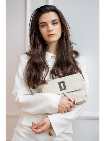 Victor & Hugo Paris Leder-Umhängetasche "Joyce" in Creme - (B)26 x (H)16 x (T)6 cm