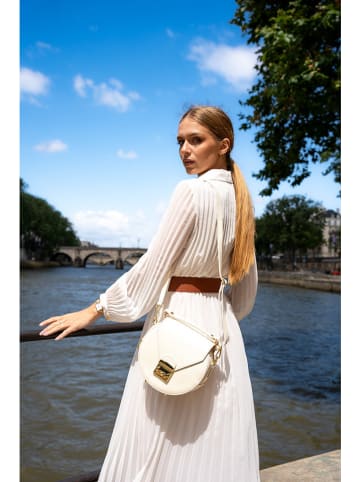Victor & Hugo Paris Leder-Umhängetasche "Polly" in Creme - (B)22 x (H)16 x (T)8,5 cm