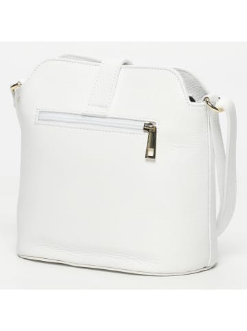 Victor & Hugo Paris Leder-Umhängetasche "Elise" in Weiß - (B)22 x (H)23 x (T)13 cm