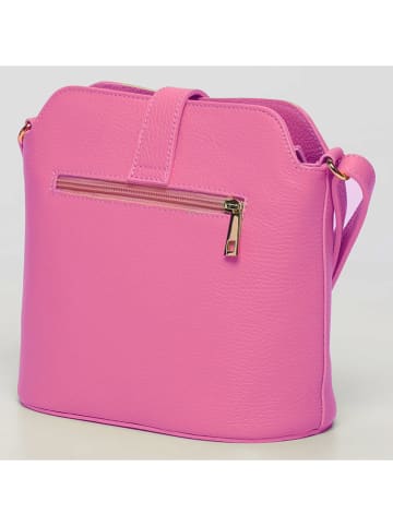 Victor & Hugo Paris Leder-Umhängetasche "Elise" in Pink - (B)22 x (H)23 x (T)13 cm