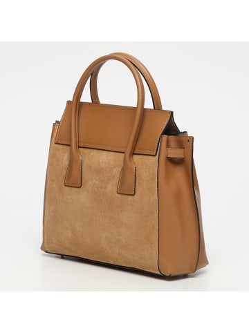 Victor & Hugo Paris Leren handtas "Jane" camel - (B)36 x (H)35 x (D)24 cm