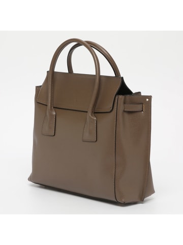 Victor & Hugo Paris Leren handtas "Jane" bruin - (B)36 x (H)35 x (D)24 cm