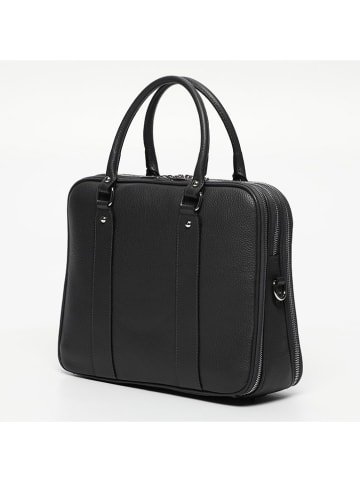 Victor & Hugo Paris Leren aktetas "Cesare" zwart - (B)36,5 x (H)28 x (D)12 cm
