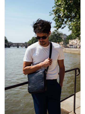 Victor & Hugo Paris Leder-Umhängetasche "Albano" in Schwarz - (B)23 x (H)22 x (T)5 cm