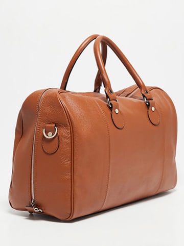 Victor & Hugo Paris Leder-Weekender "Claude" in Camel - (B)49 x (H)30 x (T)20 cm
