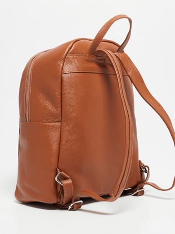 Victor & Hugo Paris Leder-Rucksack "Louu" in Camel - (B)33 x (H)38 x (T)16 cm