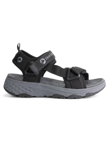 TRAVELIN' Leren trekkingsandalen "Angvik" zwart