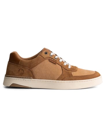 TRAVELIN' Leder-Sneakers "Bromley" in Hellbraun