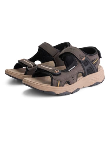 TRAVELIN' Leder-Trakkingsandalen "Brusdal" in Braun