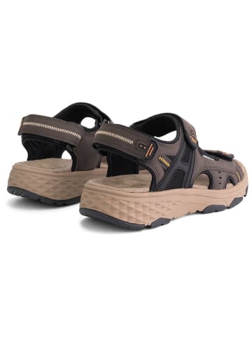 TRAVELIN' Leder-Trekkingsandalen "Brusdal" in Braun