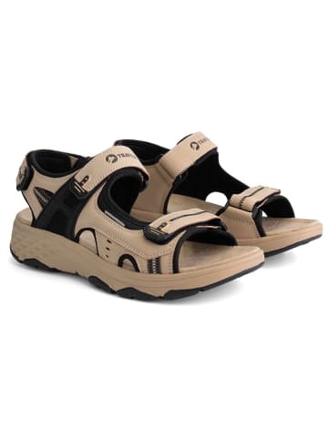 TRAVELIN' Leder-Trekkingsandalen "Brusdal" in Beige