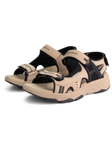 TRAVELIN' Leder-Trekkingsandalen "Brusdal" in Beige