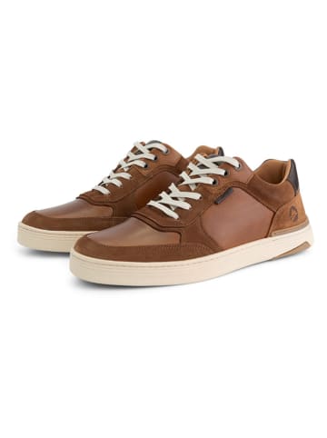 TRAVELIN' Leren sneakers "Burnham" lichtbruin