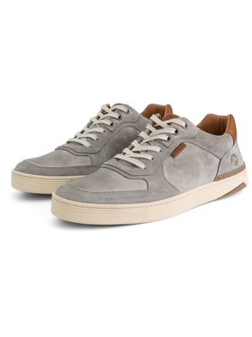 TRAVELIN' Leren sneakers "Burnham" grijs