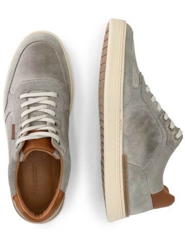 TRAVELIN' Leren sneakers "Burnham" grijs