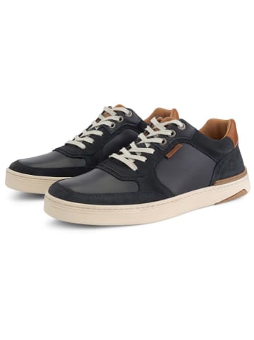 TRAVELIN' Leder-Sneakers "Burnham" in Dunkelblau
