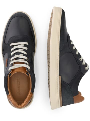 TRAVELIN' Leren sneakers "Burnham" donkerblauw