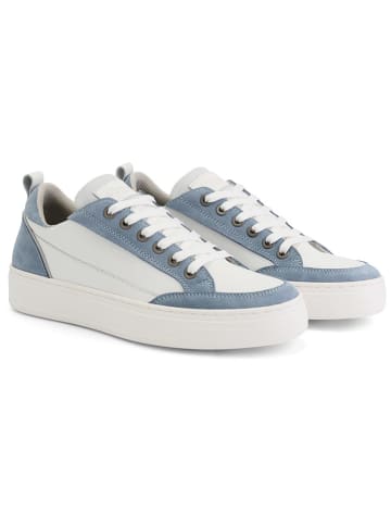 TRAVELIN' Leder-Sneakers "Caris" in Weiß/ Blau