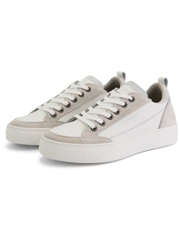 TRAVELIN' Leren sneakers "Caris" wit/beige