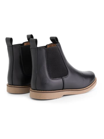 TRAVELIN' Leder-Chelsea-Boots "Charente" in Schwarz