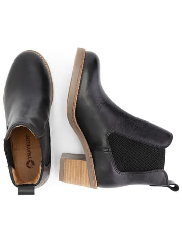 TRAVELIN' Leder-Stiefeletten "Ivry" in Schwarz