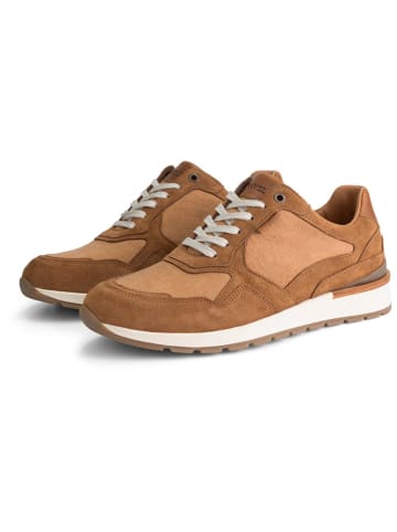 TRAVELIN' Leren sneakers "Newberry" lichtbruin
