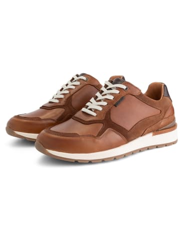 TRAVELIN' Leder-Sneakers "Northam" in Hellbraun