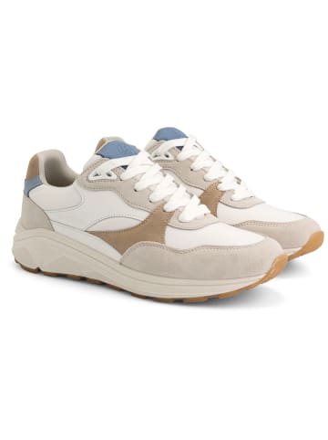 TRAVELIN' Leren sneakers "Rayleigh" wit/beige