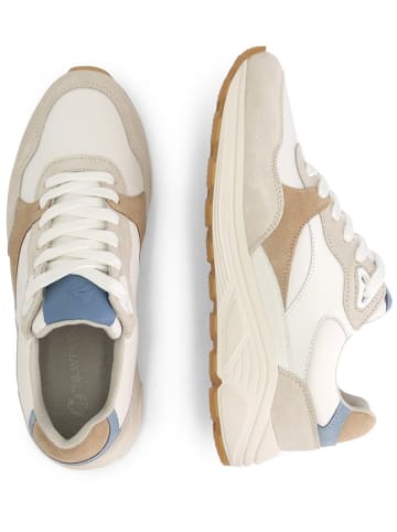TRAVELIN' Leren sneakers "Rayleigh" wit/beige