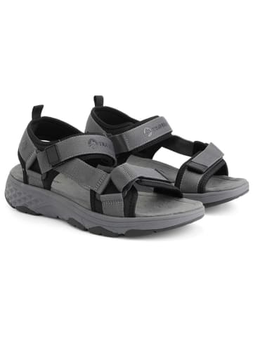 TRAVELIN' Leder-Trekkingsandalen "Rensvik" in Grau