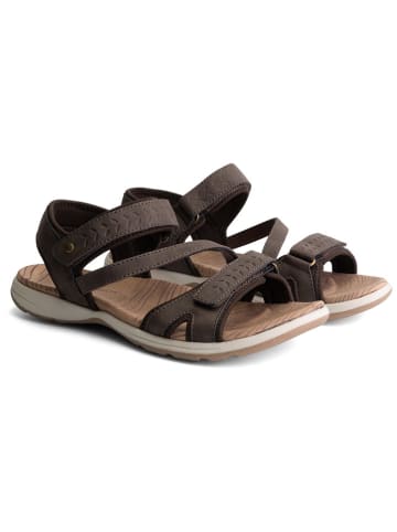 TRAVELIN' Leder-Trekkingsandalen "Sollia" in Braun
