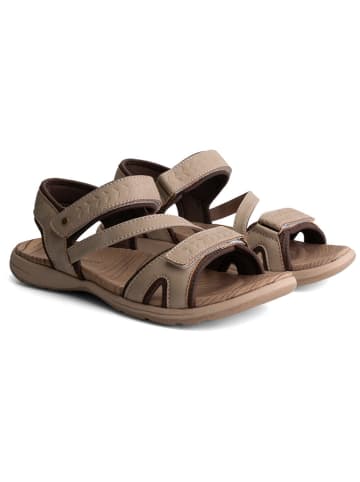TRAVELIN' Leder-Trekkingsandalen "Sollia" in Beige