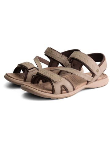 TRAVELIN' Leder-Trekkingsandalen "Sollia" in Beige