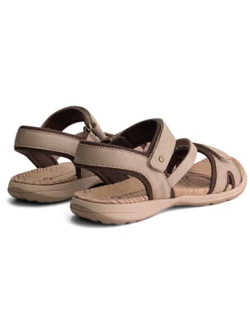 TRAVELIN' Leder-Trekkingsandalen "Sollia" in Beige
