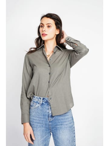 ASSUILI Leinenhemd in Khaki