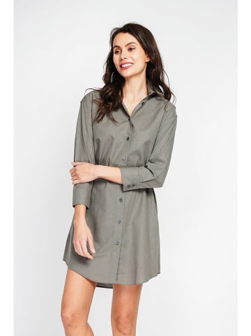 ASSUILI Leinenkleid in Khaki