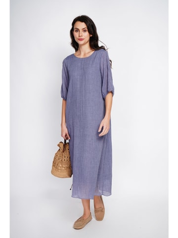 ASSUILI Leinen-Kleid in Blau