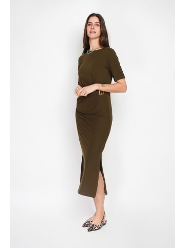 ASSUILI Sukienka w kolorze khaki