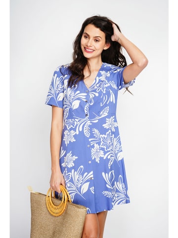 ASSUILI Kleid in Weiß/ Hellblau