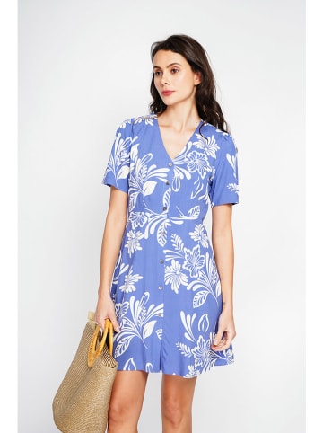 ASSUILI Kleid in Weiß/ Hellblau