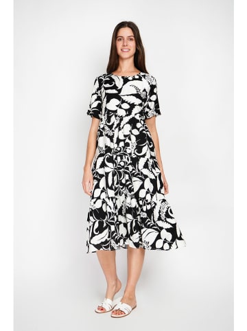 ASSUILI Kleid in Weiß/ Schwarz
